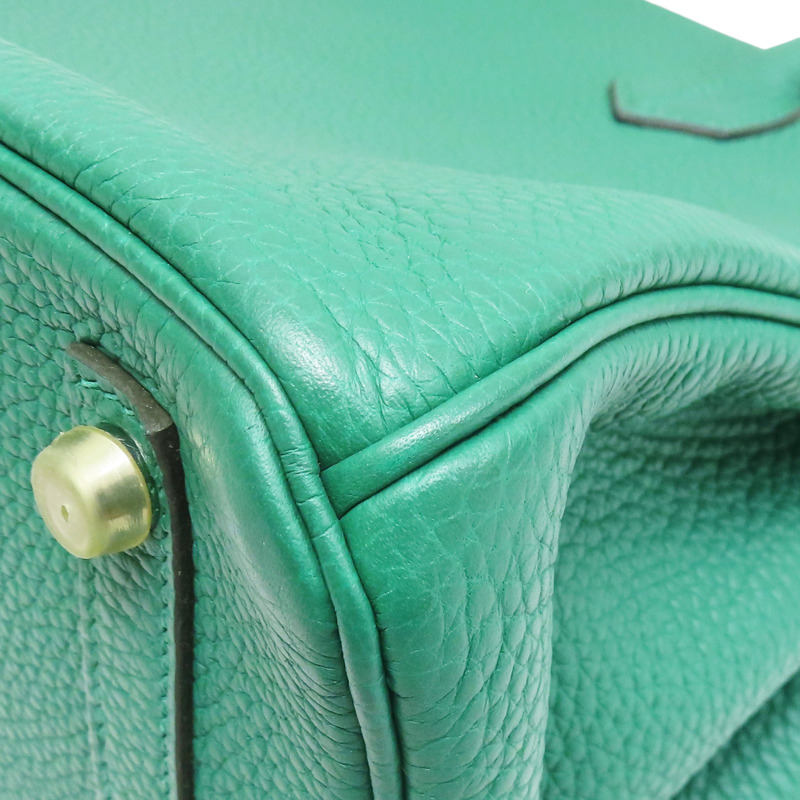 絲絨綠 Togo牛皮 Birkin30 柏金包 手提包 C刻 銀扣【HERMES 愛馬仕】 C刻-13