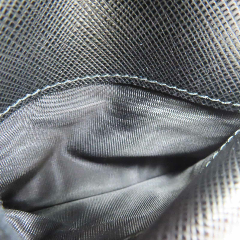 黑色牛皮 扣式短夾【PRADA 普拉達】-6