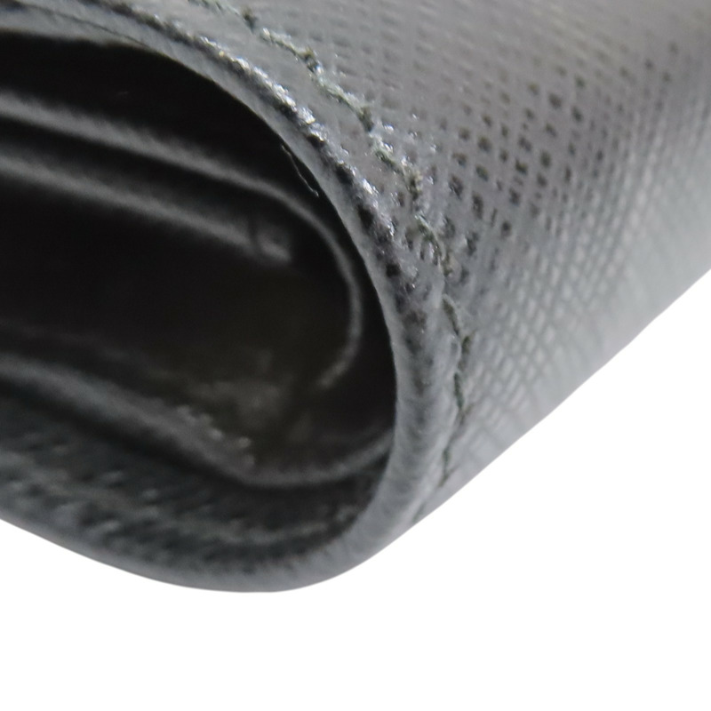 黑色牛皮 扣式短夾【PRADA 普拉達】-12