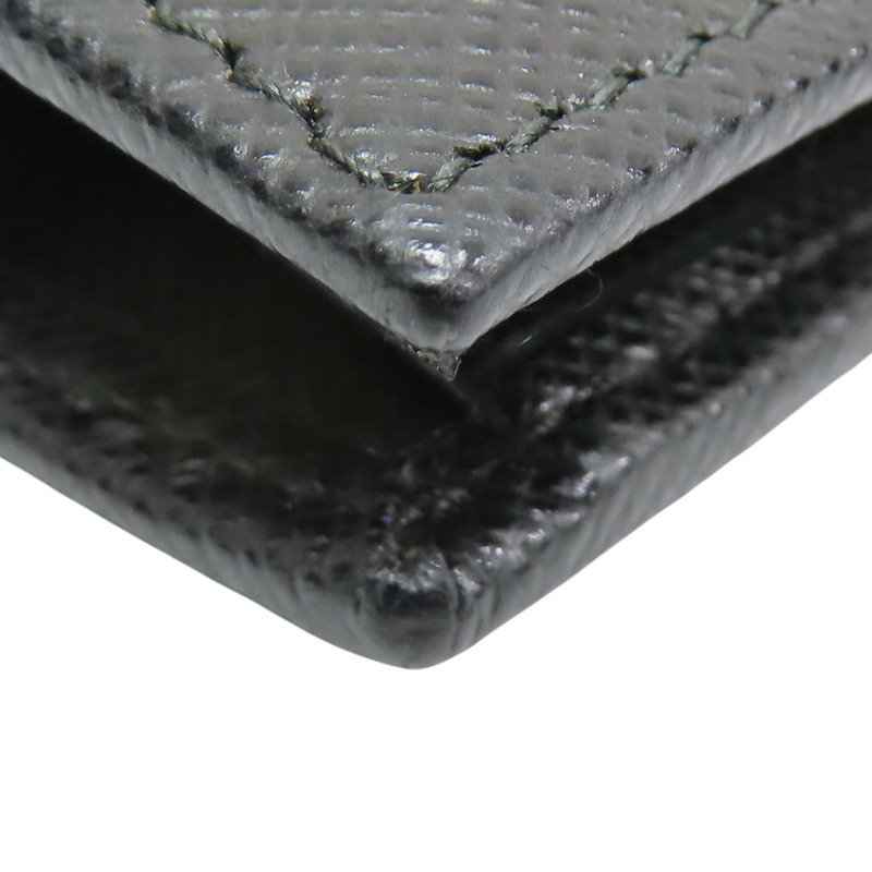 黑色牛皮 扣式短夾【PRADA 普拉達】-14