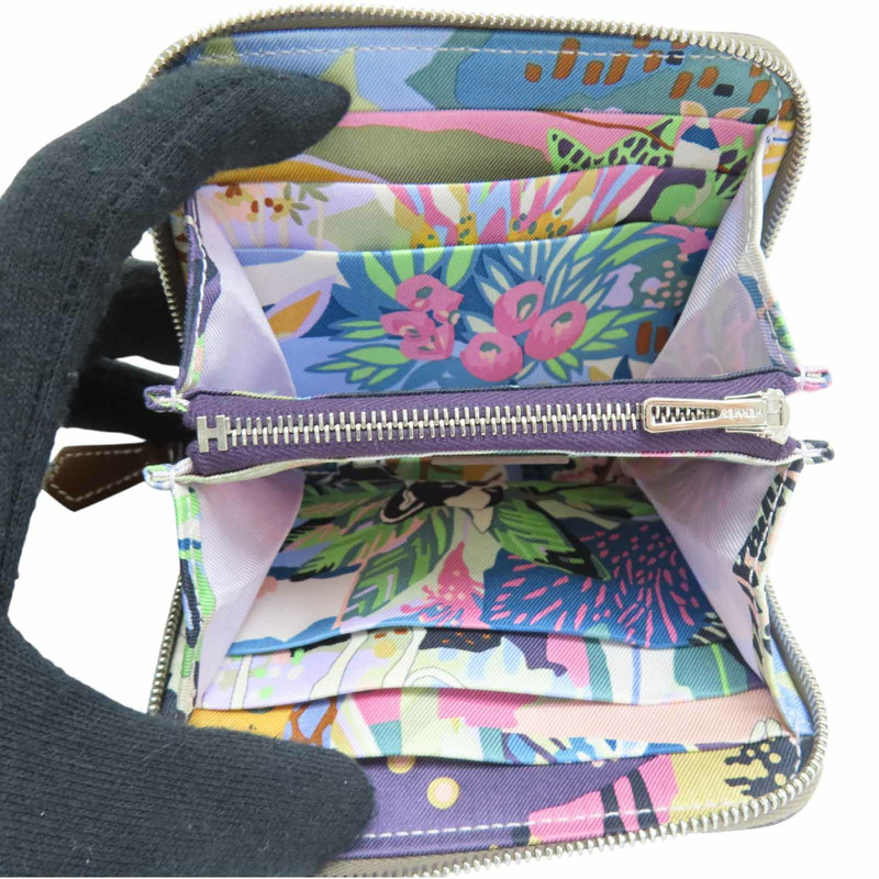 灰色 Epsom牛皮 Silk'in Compact 短夾 W刻【HERMES 愛馬仕】-4