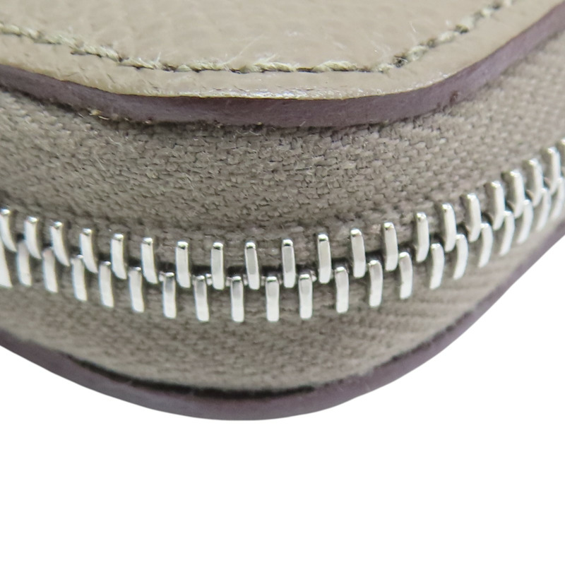 灰色 Epsom牛皮 Silk'in Compact 短夾 W刻【HERMES 愛馬仕】-13