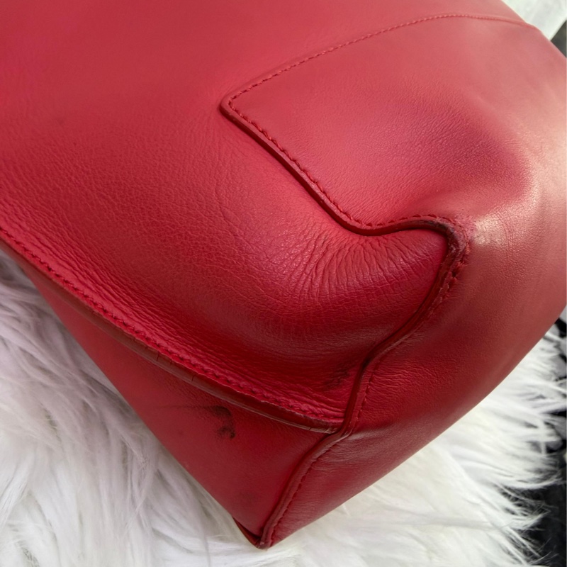 Mulberry Blossom Tote leather tote Very good condition Red, Leather-3