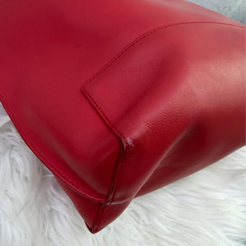 Mulberry Blossom Tote leather tote Very good condition Red, Leather-5