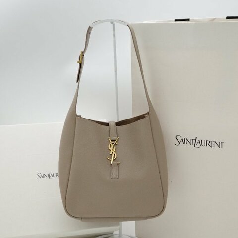 超級新₍•ʚ•₎•ʚ•₎•ʚ•₎【CP 精選🌟小編推薦】Saint Laurent 聖羅蘭 Le 5 À 7 小型 大象灰 牛皮 Hobo Bag 單肩包