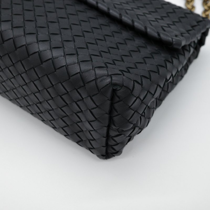 【專櫃 15 萬♥️】Bottega Veneta 寶緹嘉 經典系列 黑色牛皮 編織 單肩包 鏈條包 通勤百搭-9