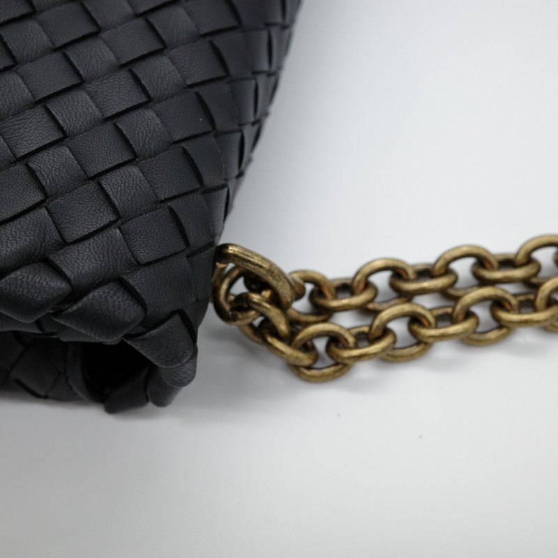 【專櫃 15 萬♥️】Bottega Veneta 寶緹嘉 經典系列 黑色牛皮 編織 單肩包 鏈條包 通勤百搭-12