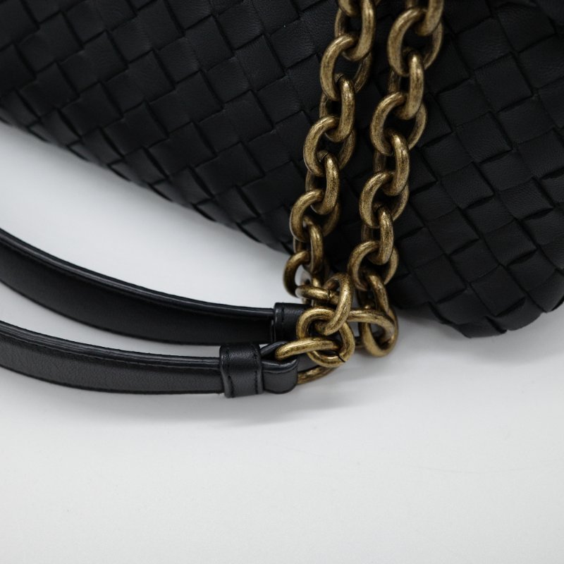 【專櫃 15 萬♥️】Bottega Veneta 寶緹嘉 經典系列 黑色牛皮 編織 單肩包 鏈條包 通勤百搭-14