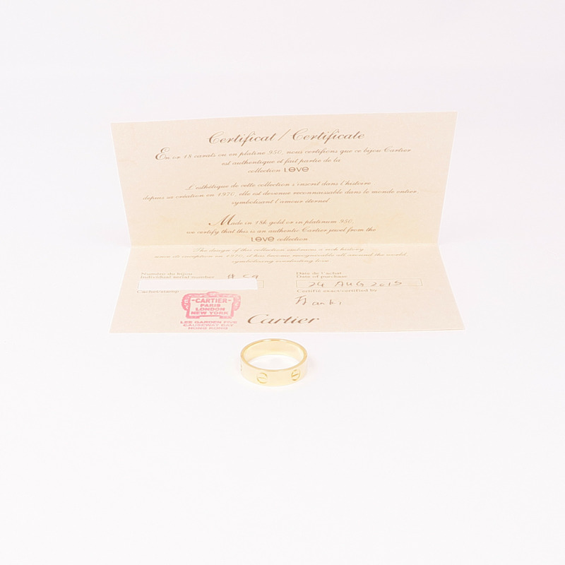 CARTIER 18K黃金Love Ring戒指Cartier#59/US#8.75-7
