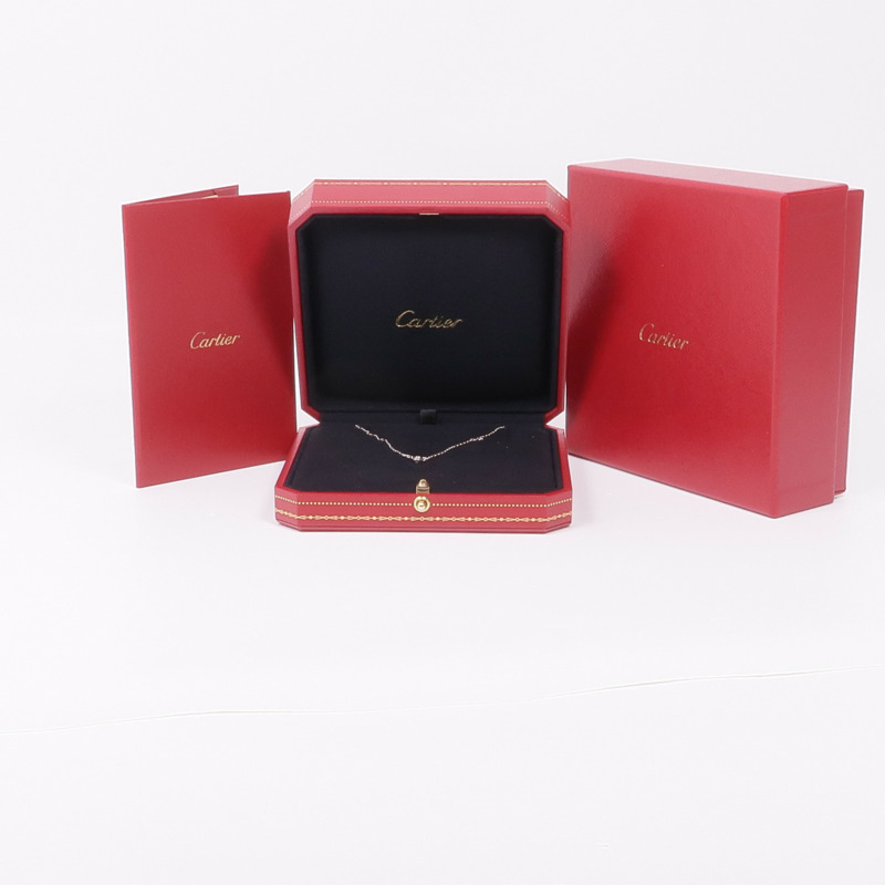 CARTIER 18K白金d'Amour Diamond Pendant鑽石項鍊-6