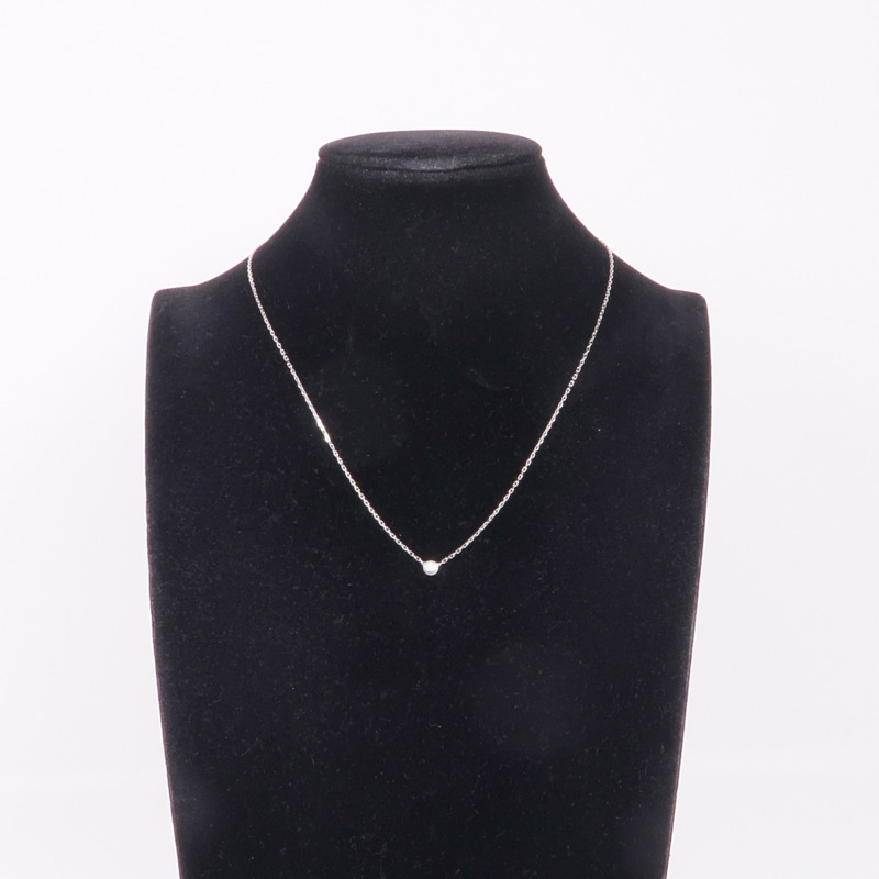 CARTIER 18K白金d'Amour Diamond Pendant鑽石項鍊-7