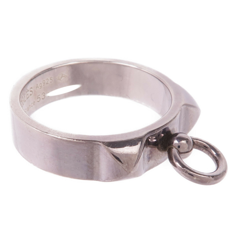 HERMES 925純銀Collier de chien Ring戒指Hermes#53/US#6.5-3