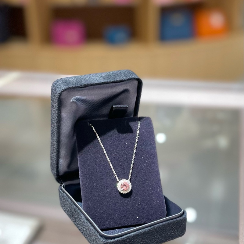 Tiffany粉色宝石钻石项链-1