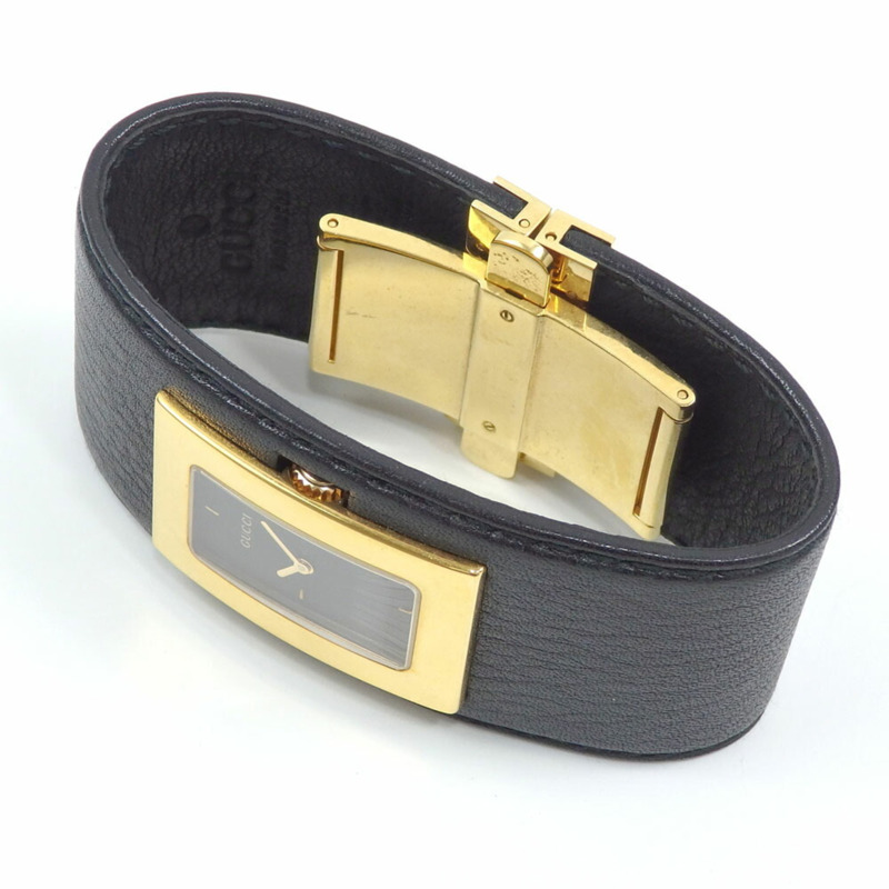 Gucci 女士手鐲腕錶，石英機芯，不鏽鋼皮革錶帶，7800L 電池供電-1