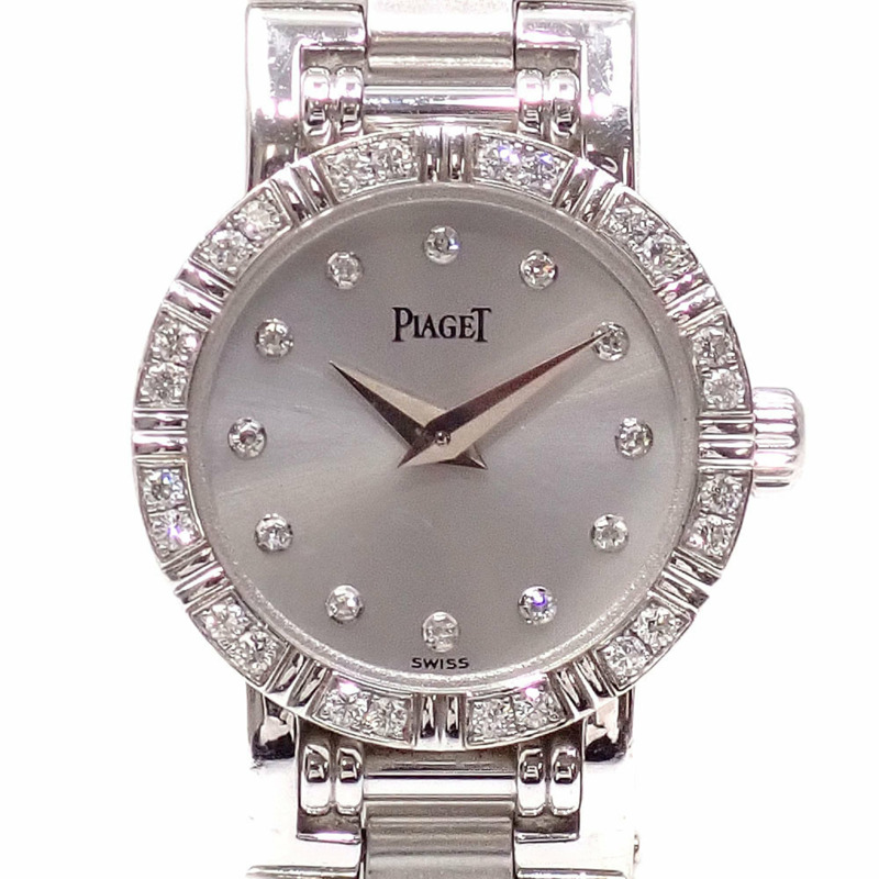 伯爵迷你舞者女士腕錶，石英機芯，WG 5964A，電池供電，18K白金，750，鑲鑽-0