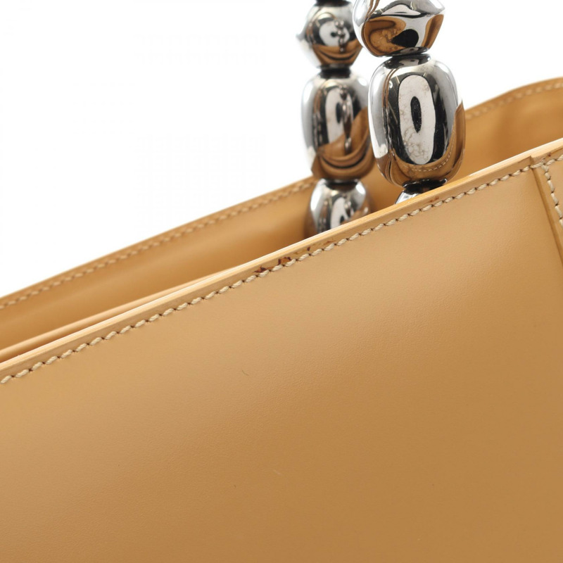 Christian Dior Maris Pearl 手提包，米色皮革，二手女款-7