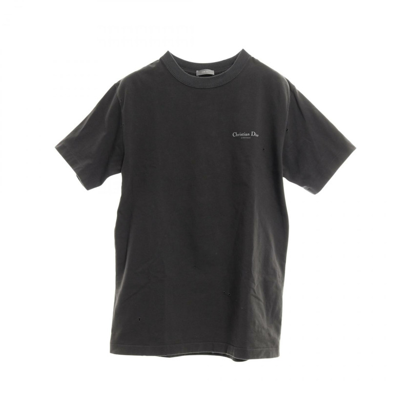Christian Dior Couture 鈴蘭圖案T卹，純棉，灰色，XS碼，二手男款-0