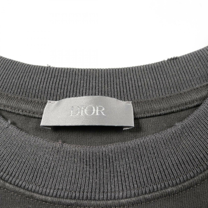Christian Dior Couture 鈴蘭圖案T卹，純棉，灰色，XS碼，二手男款-2
