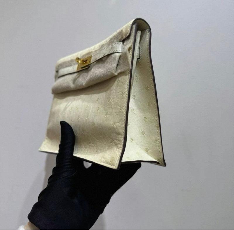 愛馬仕/Hermès 全套 kelly danse  奶油白金扣z刻-4