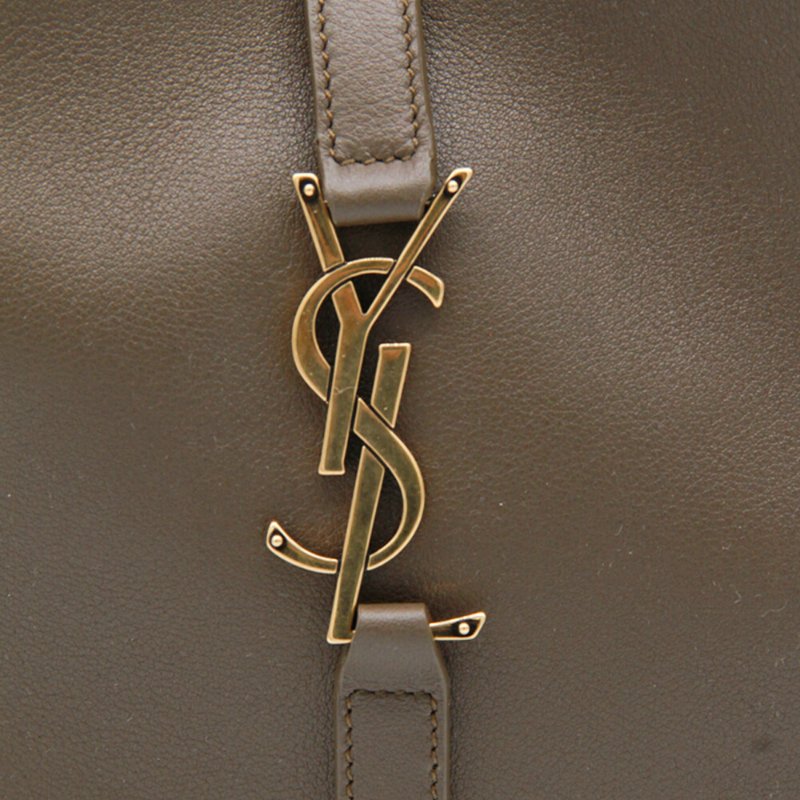 【YSL】SAINT LAURENT LE 5 A 7 Hobo Small 小款 粒面牛皮 鹿皮 肩背包 核桃棕色 金扣 Pecan Brown 713938-2