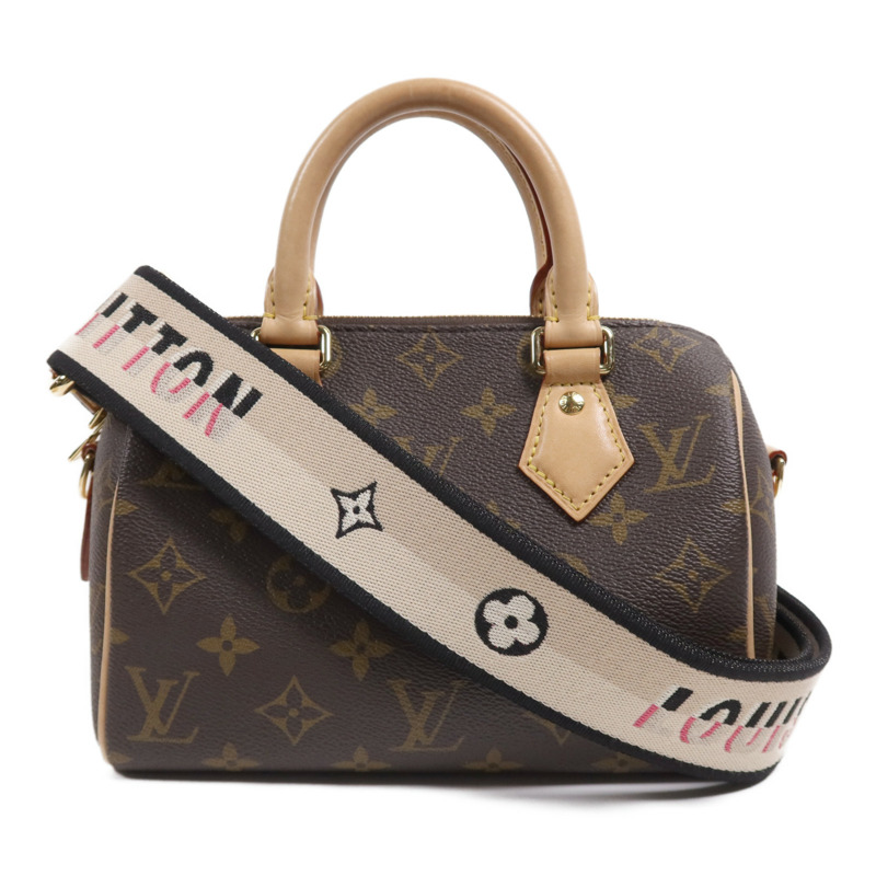 LOUIS VUITTON Monogram Speedy Bandouliere 20金扣手挽肩背兩用袋-0