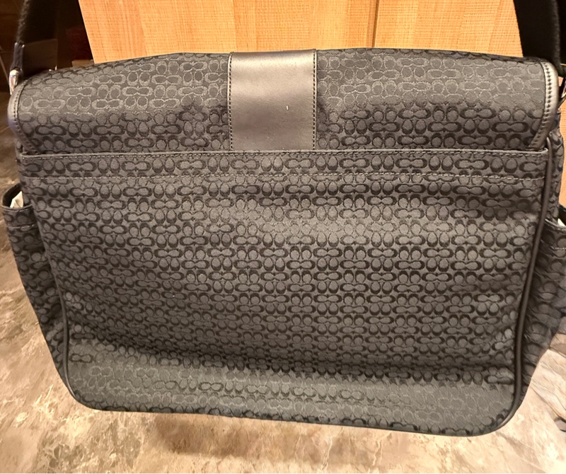 二手近新|COACH Signature Hudson Messenger Bag|黑色斜背包-7