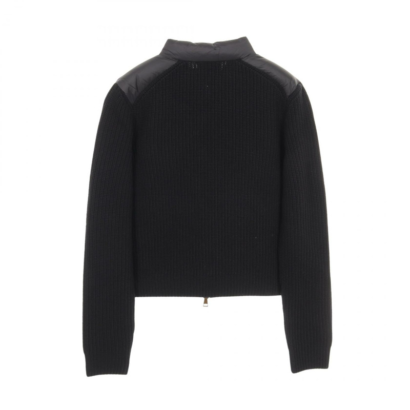 MONCLER 羊毛混紡開襟衫羽絨外套 9B00028M4281999S 黑色 #S 新款 女款-1