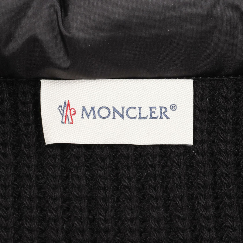 MONCLER 羊毛混紡開襟衫羽絨外套 9B00028M4281999S 黑色 #S 新款 女款-2