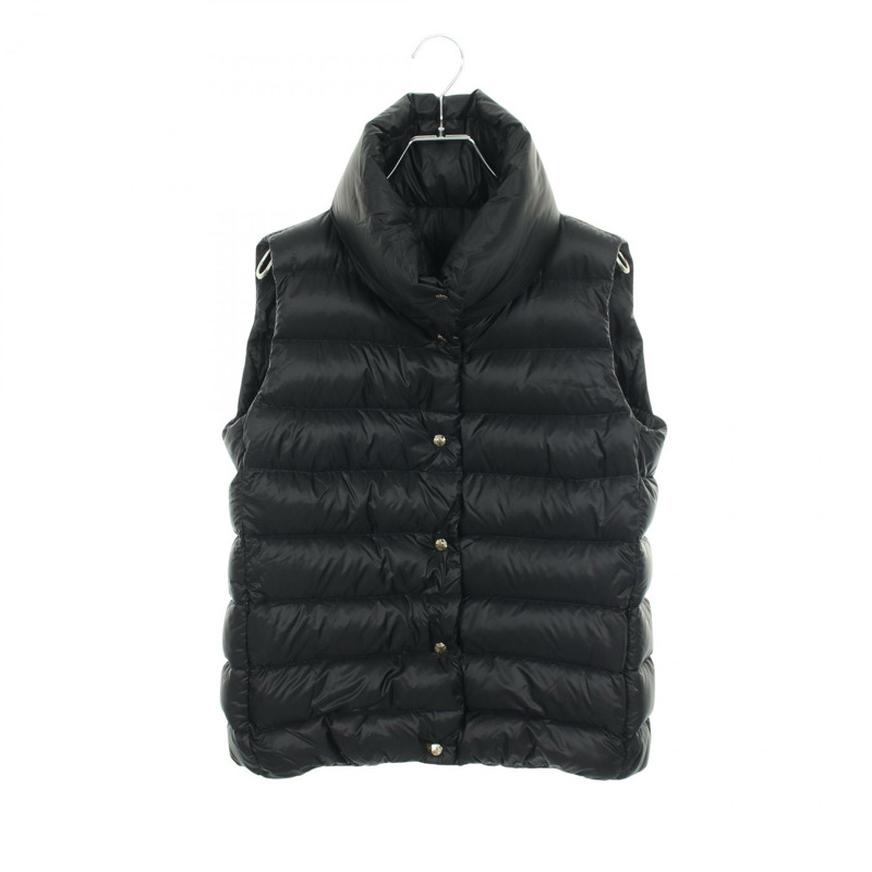 MONCLER PORTES 羽絨背心 4834644 尼龍 黑色 1 碼 二手 女款-0