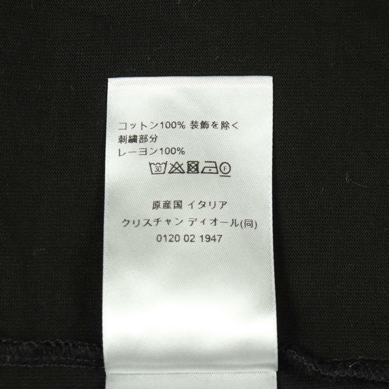 Christian Dior CD Icon 寬鬆版型T卹 943J605A0554 純棉 黑色 #XS 女款-3