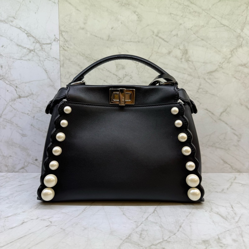 FENDI PEEKABOO黑銀珍珠 小款-0