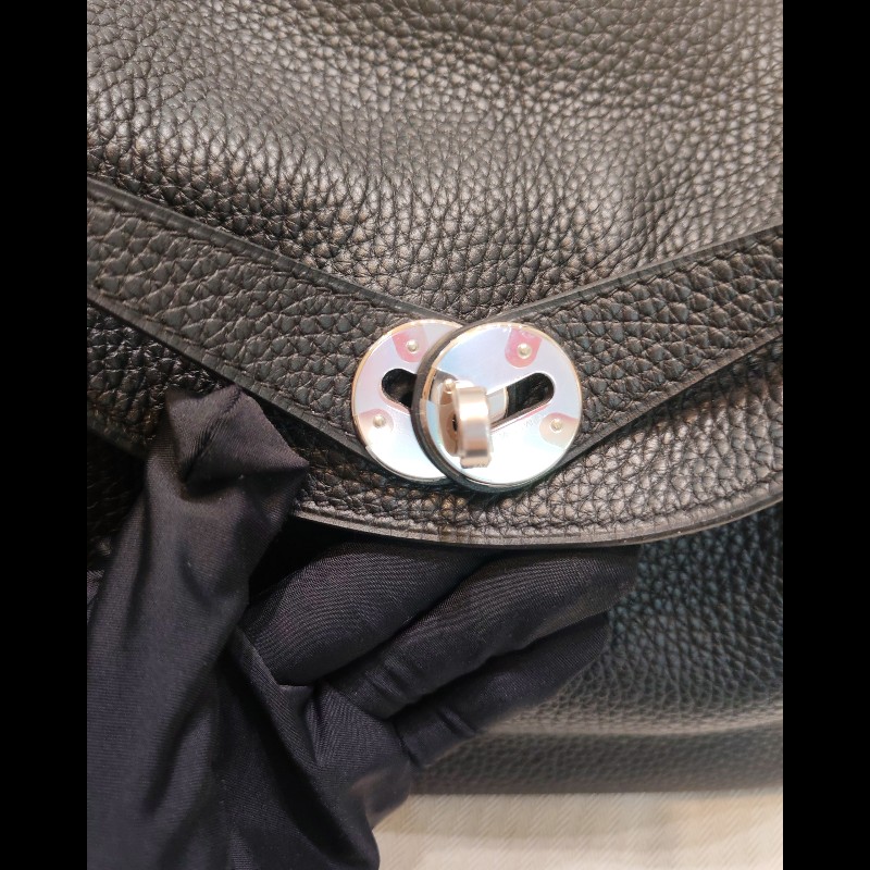 Hermes Lindy 26 黑銀-10