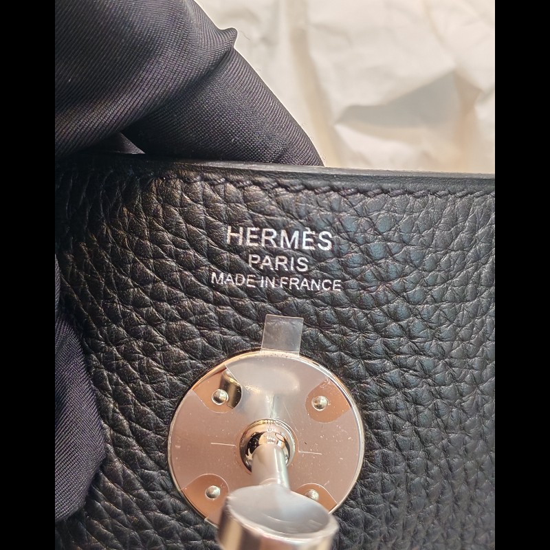 Hermes Lindy 26 黑銀-13
