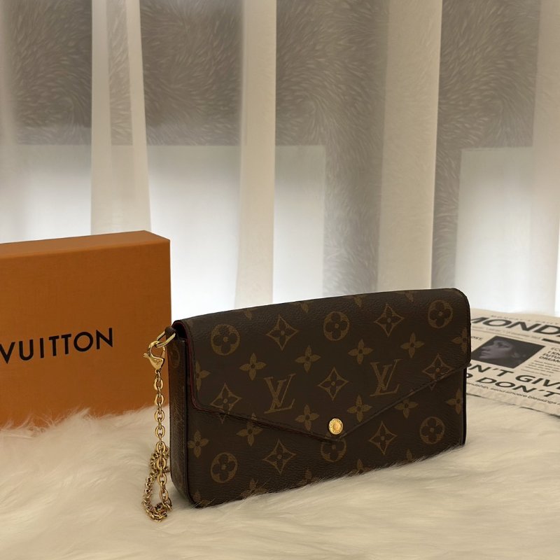 LOUIS VUITTON 經典三合一WOC鍊包 - 玫紅-2