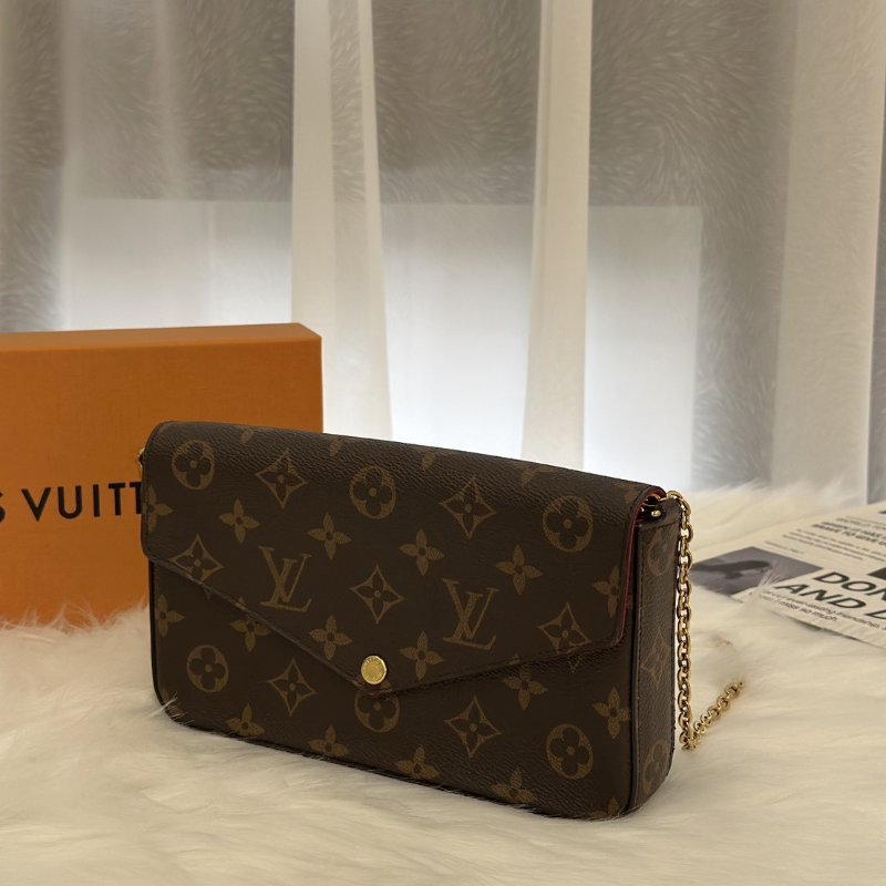LOUIS VUITTON 經典三合一WOC鍊包 - 玫紅-3
