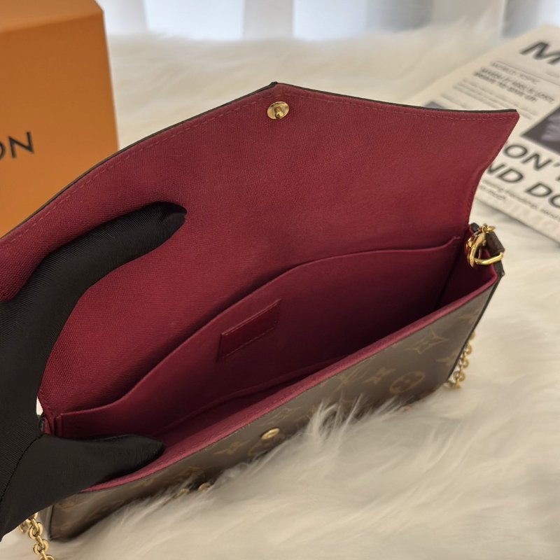 LOUIS VUITTON 經典三合一WOC鍊包 - 玫紅-7