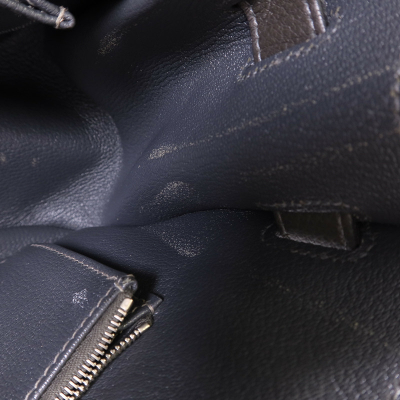 HERMES Clemence皮革Jypesiere 34銀扣肩背袋Etain-18