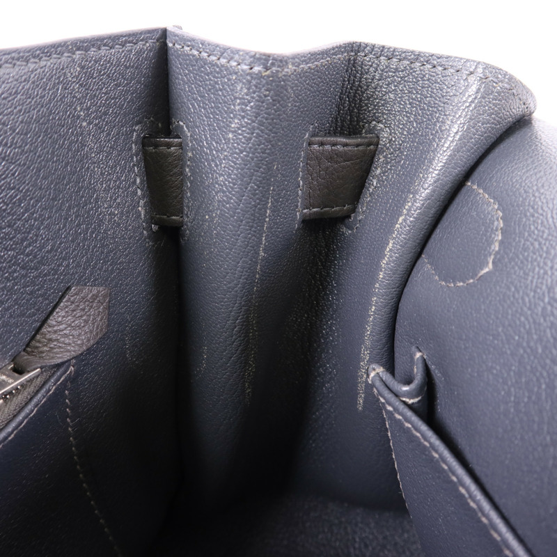 HERMES Clemence皮革Jypesiere 34銀扣肩背袋Etain-19