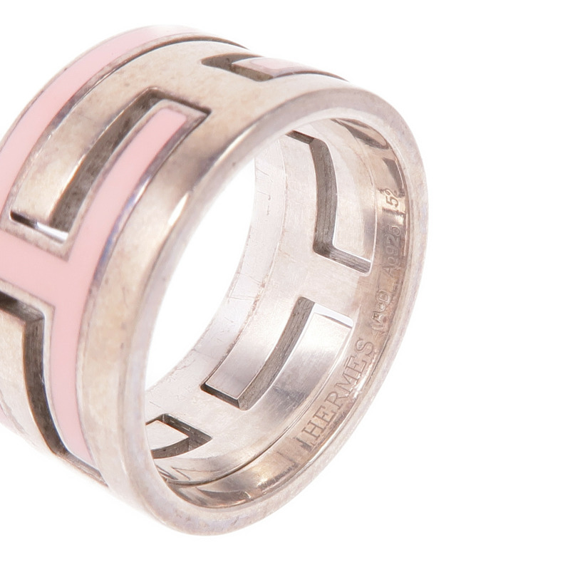 HERMES 925純銀Move H Ring戒指Hermes#52/US#6-4