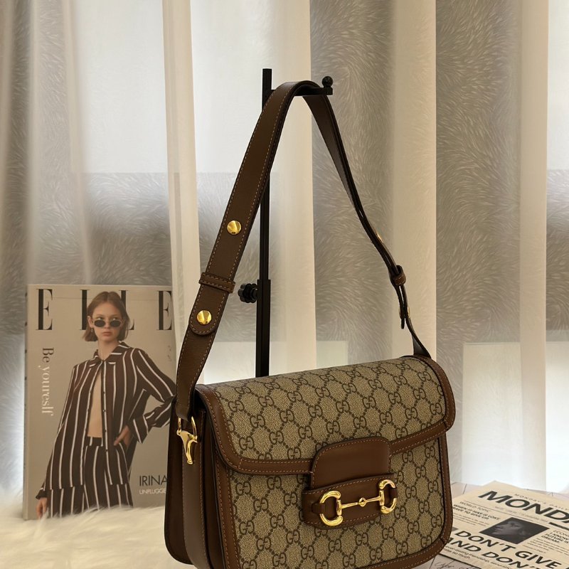 GUCCI Horsebit 1955馬銜釦馬鞍包 - 中號棕-2