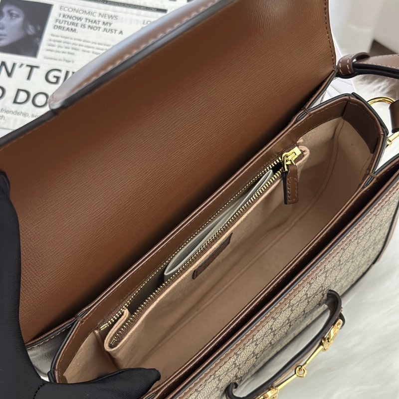 GUCCI Horsebit 1955馬銜釦馬鞍包 - 中號棕-6