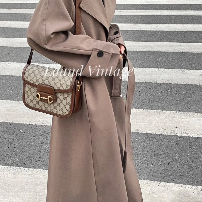 GUCCI Horsebit 1955馬銜釦馬鞍包 - 中號棕-8