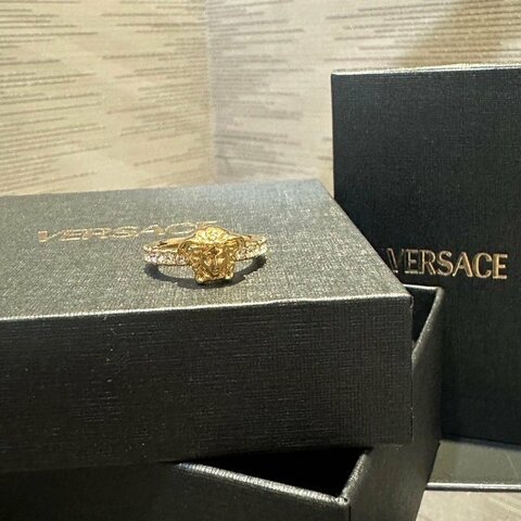💎Han's house精品服飾💎VERSACE 凡賽斯 女王頭 戒指 意大利製 現貨 原價10500