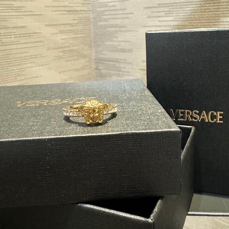 💎Han's house精品服飾💎VERSACE 凡賽斯 女王頭 戒指 意大利製 現貨 原價10500-0
