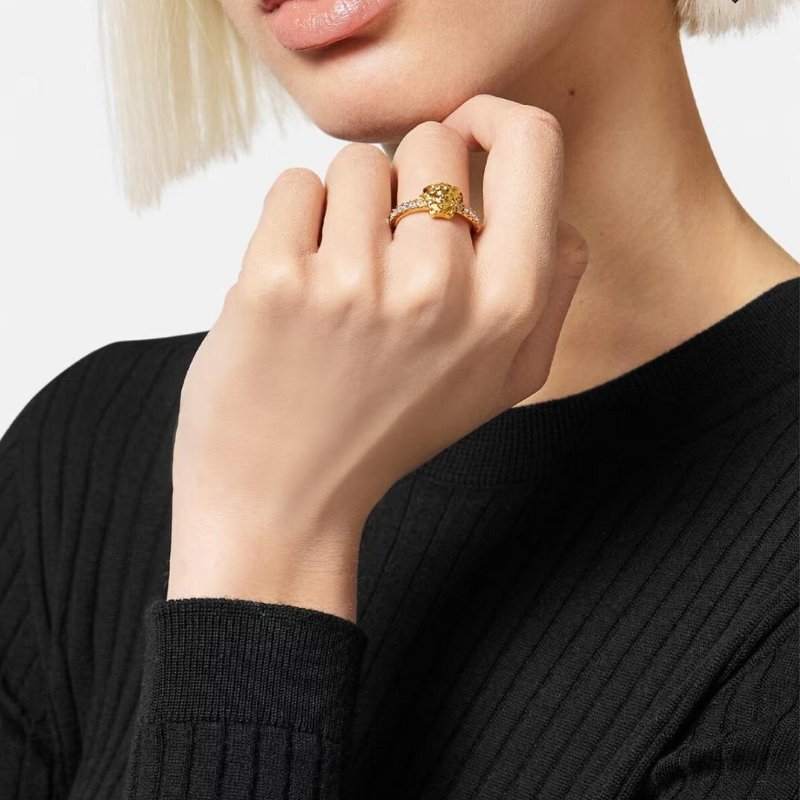 💎Han's house精品服飾💎VERSACE 凡賽斯 女王頭 戒指 意大利製 現貨 原價10500-2