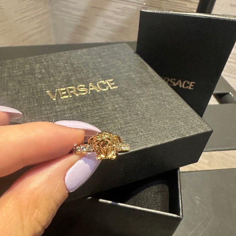 💎Han's house精品服飾💎VERSACE 凡賽斯 女王頭 戒指 意大利製 現貨 原價10500-4