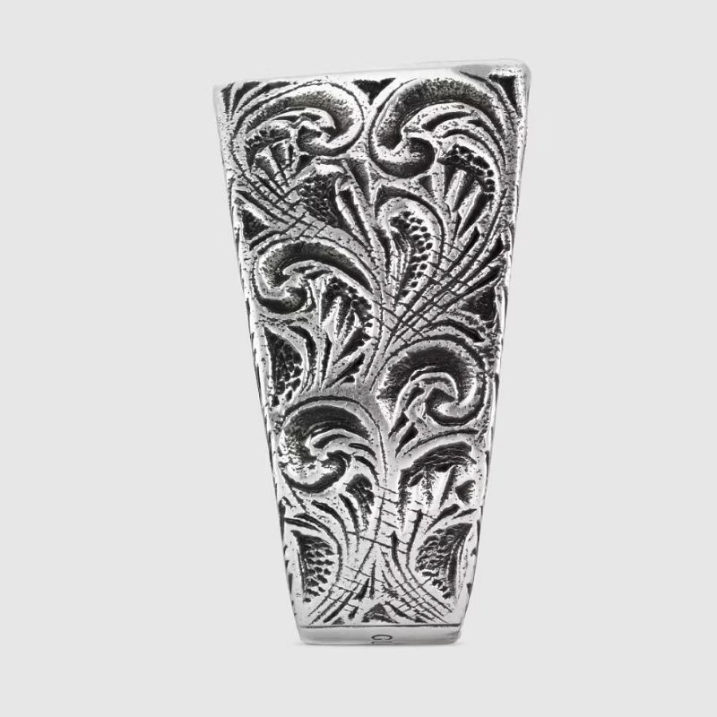 💎Han's house精品服飾💎 GUCCI 古馳 戒指 純銀 復古款 義大利製 15號 現貨-2