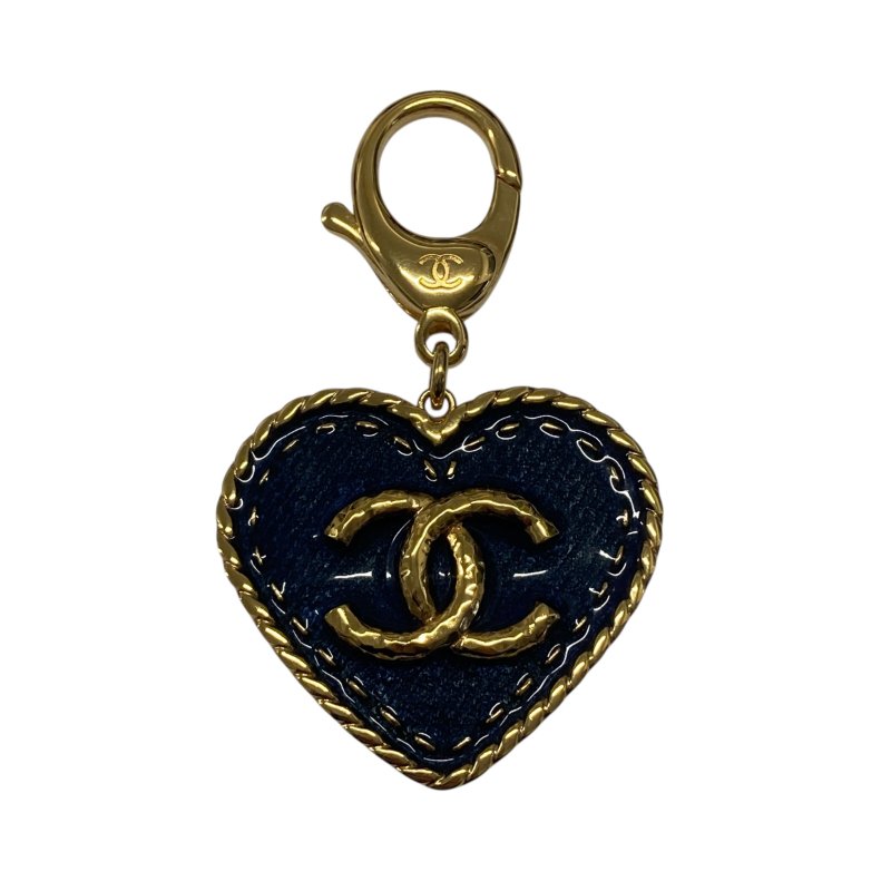 CHANEL 香奈兒 COCO MARK 合金 吊飾 海軍藍色-0