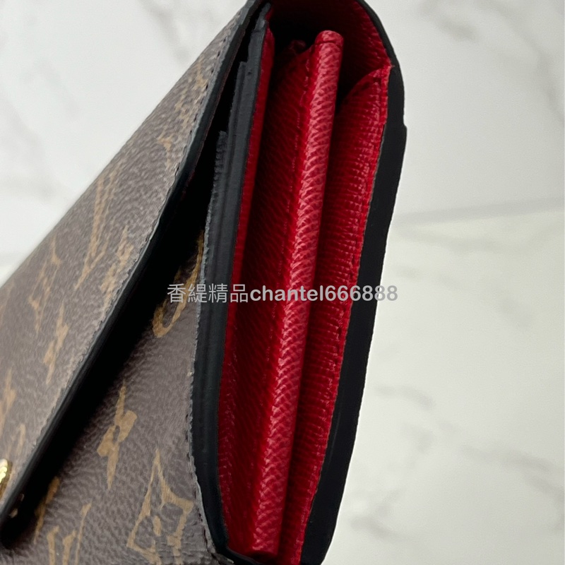 💗香緹國際精品💗 LV 晶片款 老花長夾 紅內裡-1
