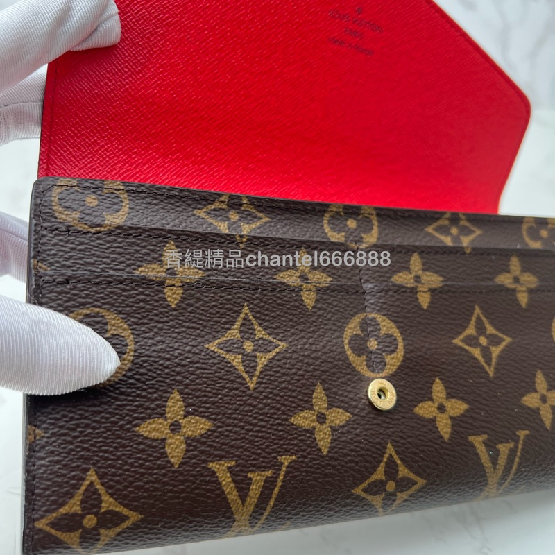 💗香緹國際精品💗 LV 晶片款 老花長夾 紅內裡-4